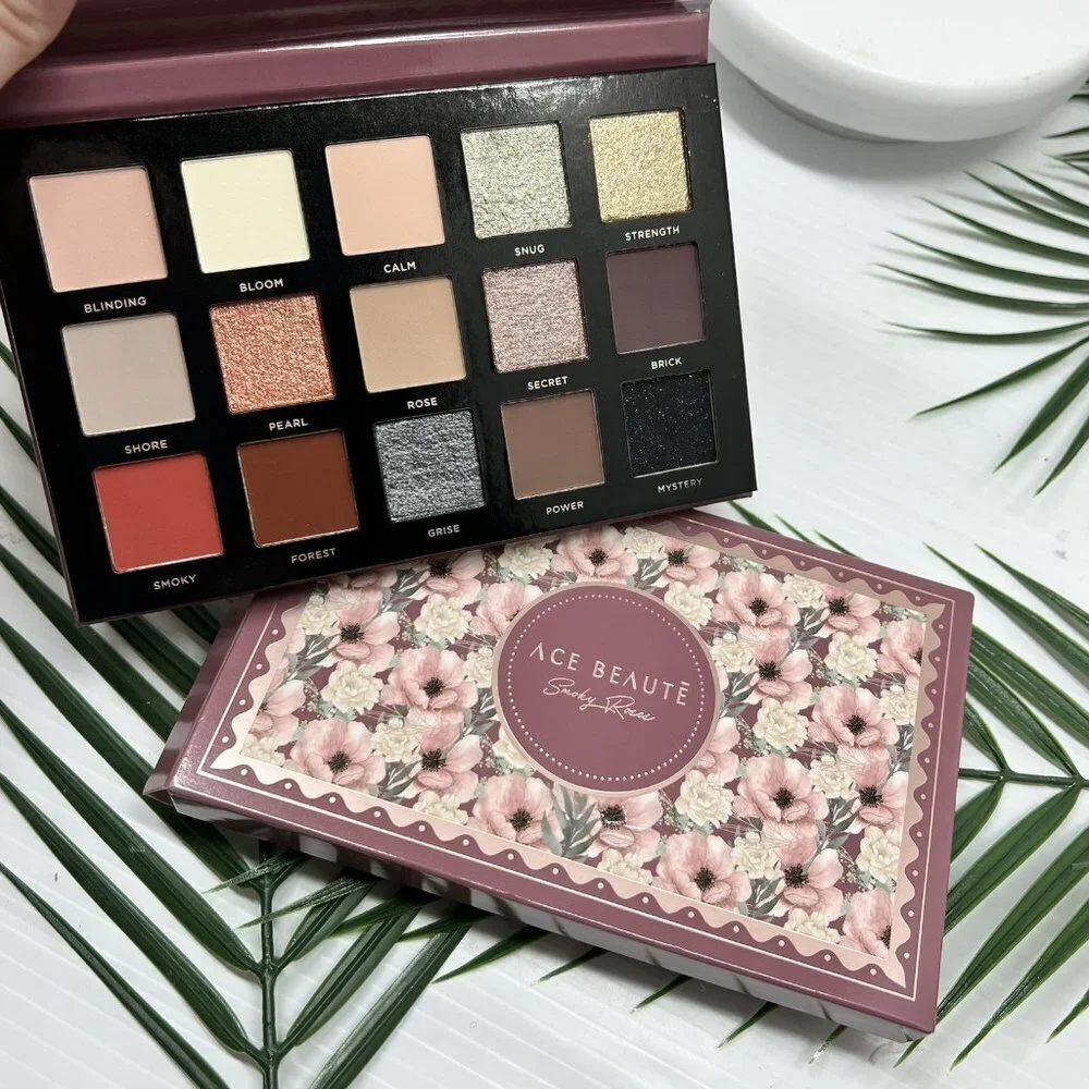 Ace Beaute Smoky Roses Eyeshadow Palette 15 Pan Matte Shimmer Makeup New